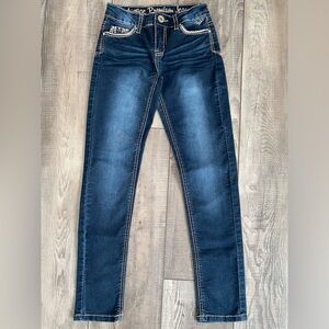 Justice Premium Denim Jeans Super Skinny Simply Low Rise Girls Size 10 Short 10S
